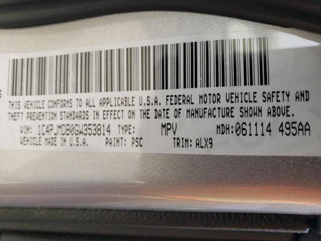 1C4PJMDB0GW353814 Jeep Cherokee Limited