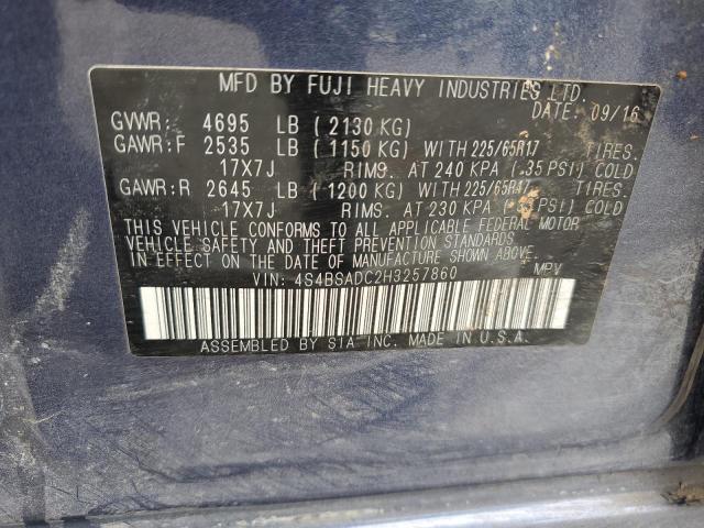 4S4BSADC2H3257860 Subaru Outback 2.5i Premium