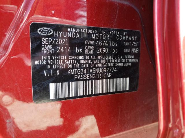 2022 GENESIS G70 BASE KMTG34TA5NU092774