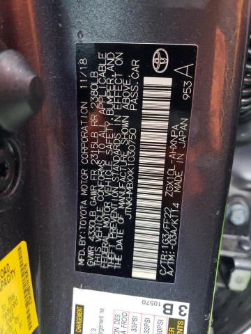 JTNKHMBXXK1030750 Toyota C-HR XLE