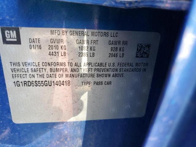 2016 CHEVROLET VOLT LTZ - 1G1RD6S55GU140418