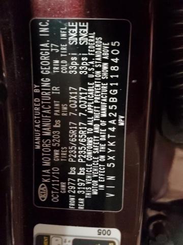 5XYKT4A25BG118405 KIA Sorento Base