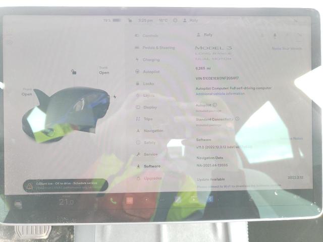 5YJ3E1EB0NF205017 Tesla MODEL 3
