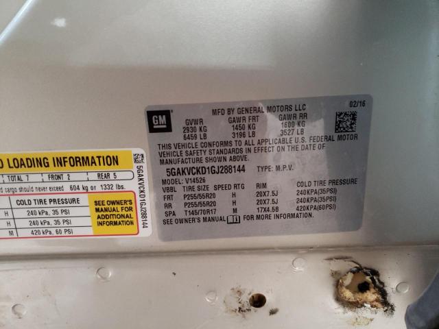 5GAKVCKD1GJ288144 Buick Enclave