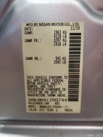 2020 NISSAN ALTIMA 4D 1N4BL4BV4LC200744
