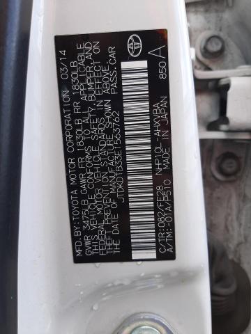 JTDKDTB33E1563762 Toyota PRIUS C