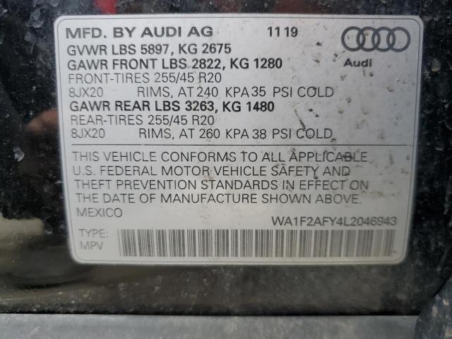 2020 AUDI Q5 E PREST - WA1F2AFY4L2046943