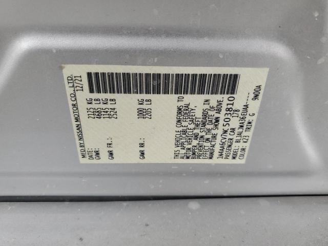 2022 NISSAN MAXIMA SV - 1N4AA6CV7NC503810