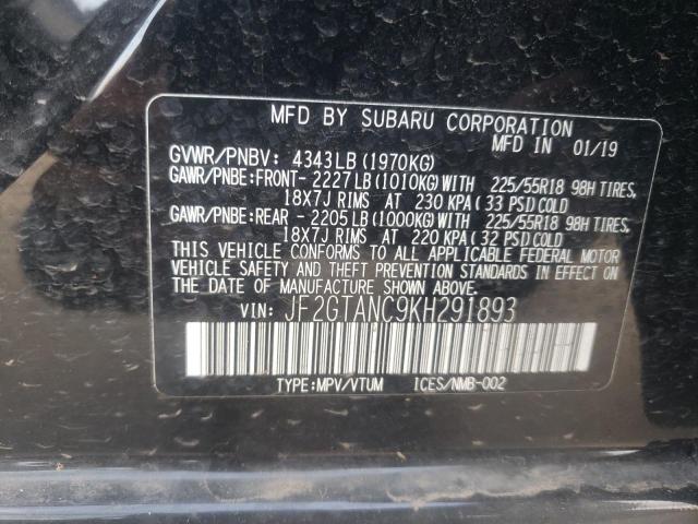 JF2GTANC9KH291893 Subaru Crosstrek Limited