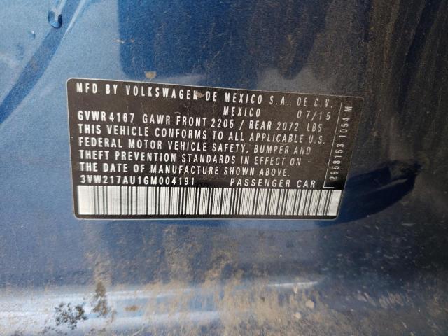 2016 VOLKSWAGEN GOLF S/SE - 3VW217AU1GM004191