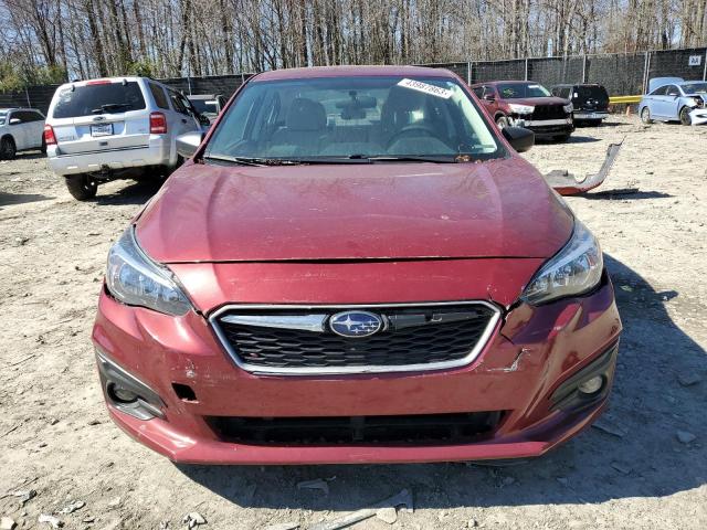 VIN: 4S3GKAA69J3612683 Auction: COPART Lot: 43987863 Location: DC - WASHINGTON DC 4S3GKAA69J3612683 SUBARU IMPREZA 2018 BURGUNDY Photo 5