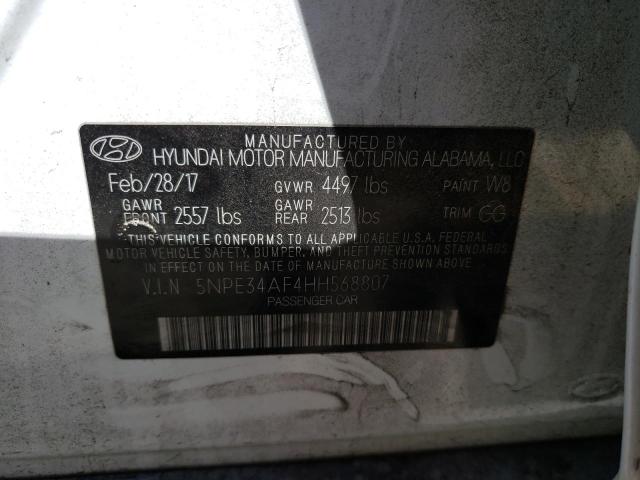 2017 HYUNDAI SONATA SPO - 5NPE34AF4HH568807