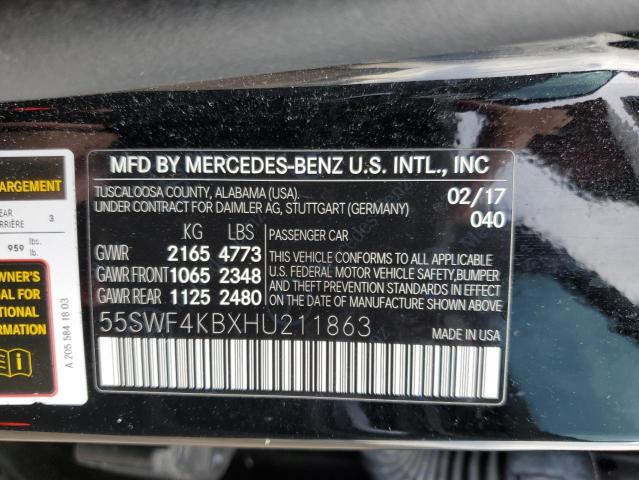 55SWF4KBXHU211863 Mercedes-Benz C 300 4matic