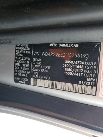 2017 MERCEDES-BENZ METRIS - WD4PG2EE2H3266193