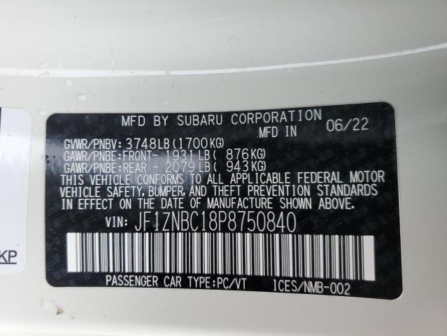 2023 TOYOTA GR 86 JF1ZNBC18P8750840