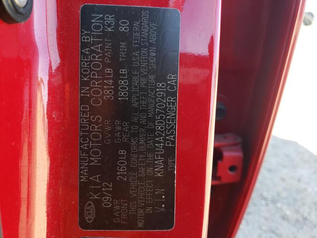 KNAFU4A28D5702918 KIA FORTE EX