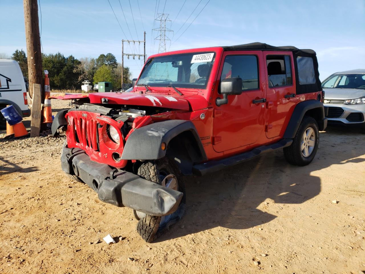 2018 Jeep Wrangler Unlimited Sport for sale at Copart China Grove, NC Lot  #44430*** 