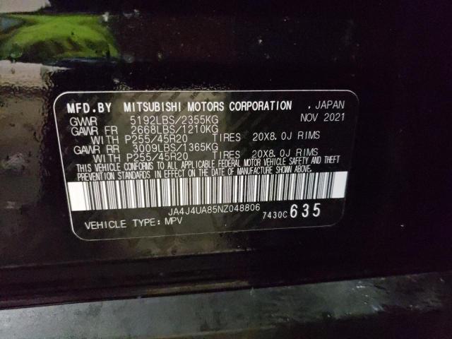 2022 MITSUBISHI OUTLANDER - JA4J4UA85NZ048806