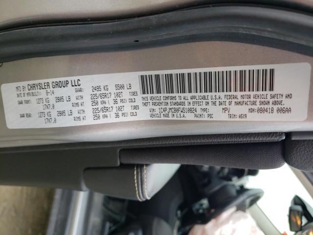2015 JEEP CHEROKEE L - 1C4PJMCB0FW510824