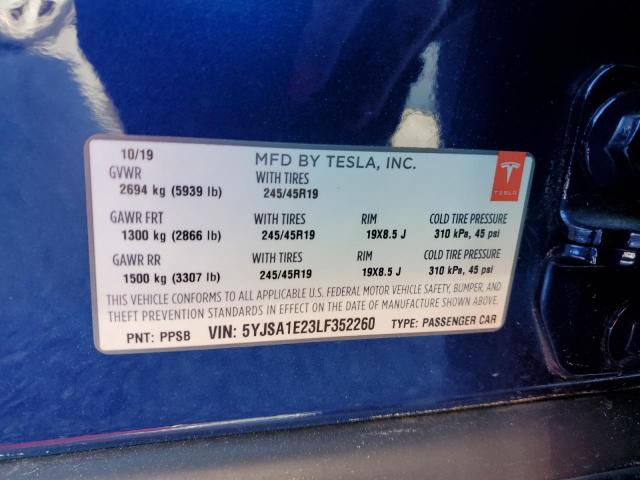 5YJSA1E23LF352260 Tesla MODEL S