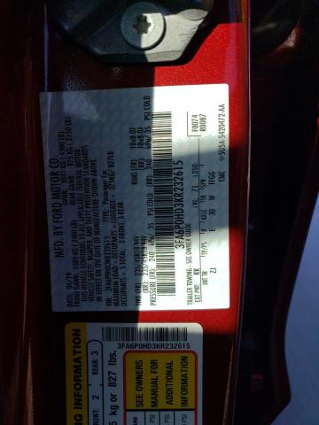 3FA6P0HD3KR232615 Ford FUSION SE