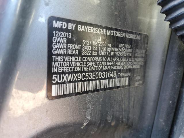 5UXWX9C53E0D31648 BMW X3 Xdrive28i