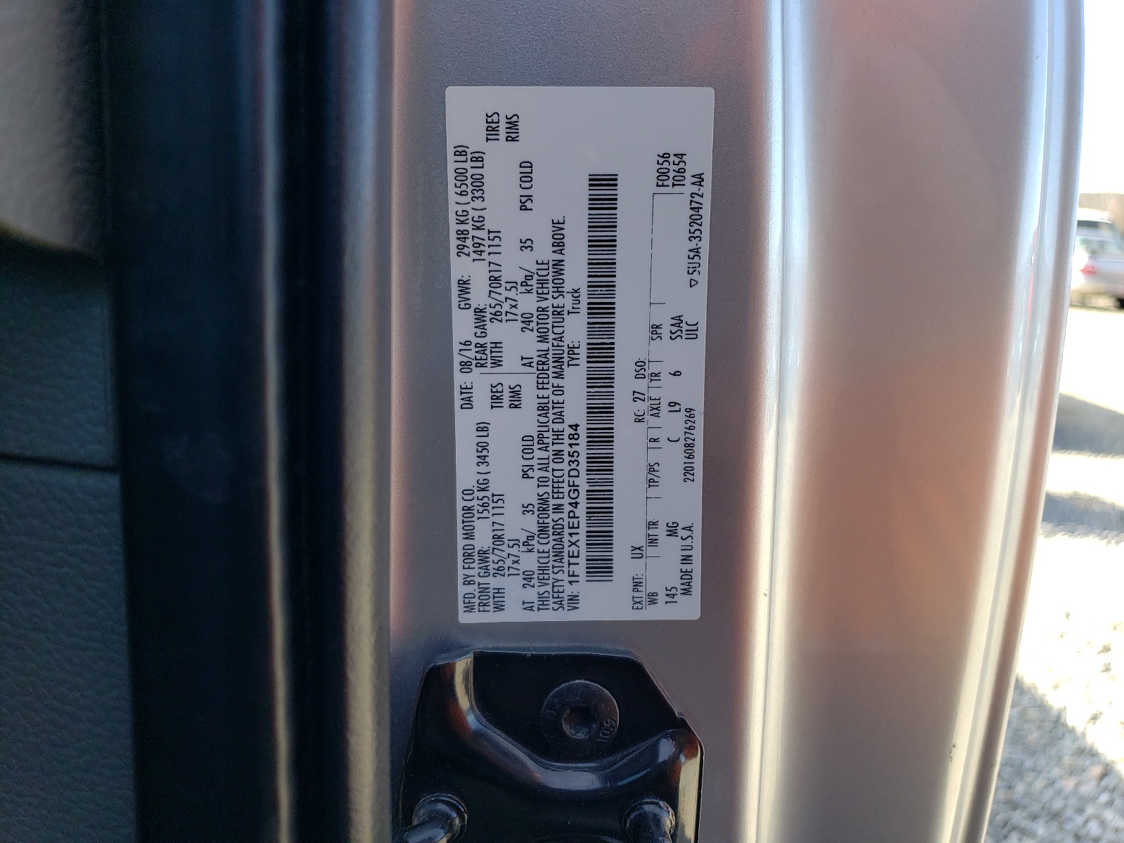 1FTEX1EP4GFD35184 2016 Ford F150 Super Cab