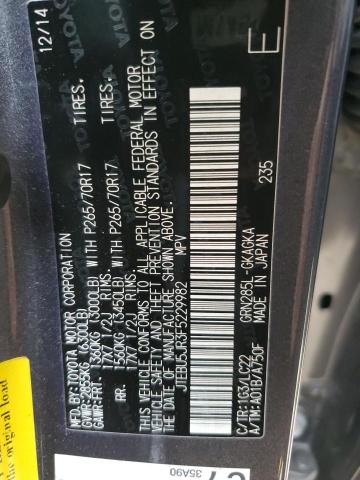 2015 TOYOTA 4RUNNER SR - JTEBU5JR3F5229982