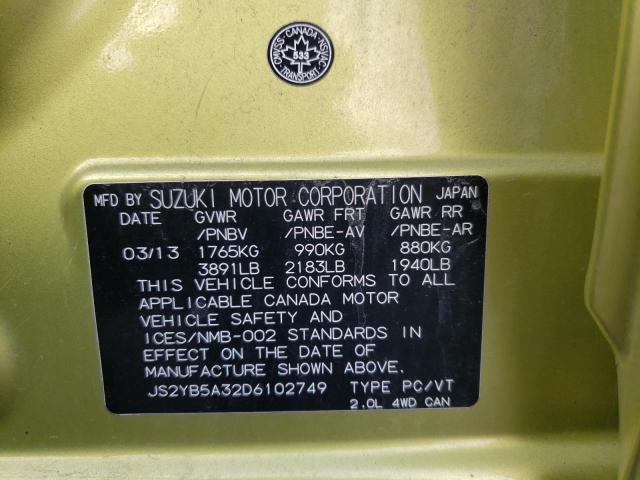 JS2YB5A32D6102749 Suzuki SX4