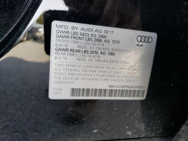 VIN WA1C2AFPXHA099833 2017 Audi Q5, Premium no.13