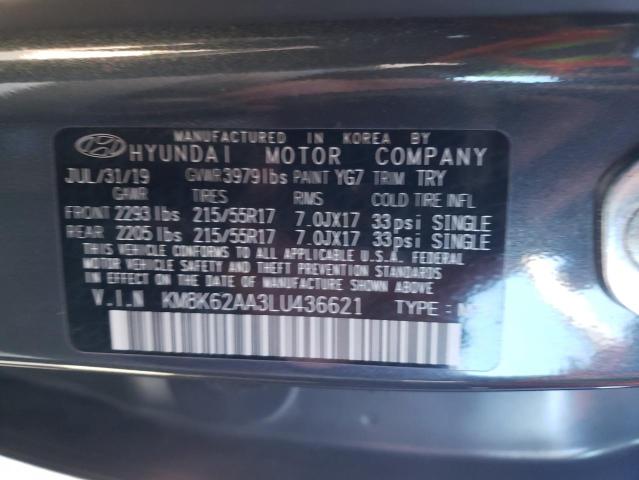 2020 HYUNDAI KONA SEL P - KM8K62AA3LU436621