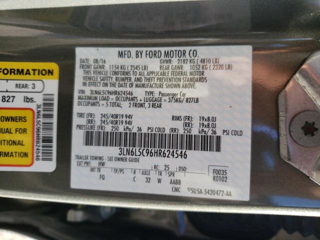 3LN6L5C96HR624546 Lincoln MKZ SELECT
