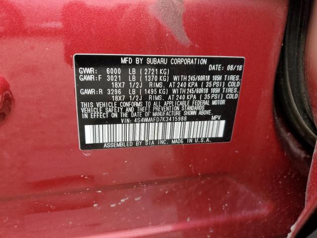 4S4WMAFD7K3415988 Subaru Ascent Premium