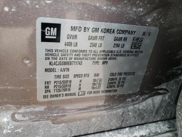 KL4CJGSB9EB771743 Buick Encore