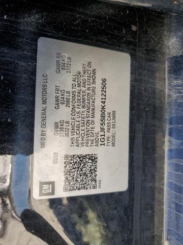 2019 CHEVROLET SONIC PREM - 1G1JF5SB0K4122506