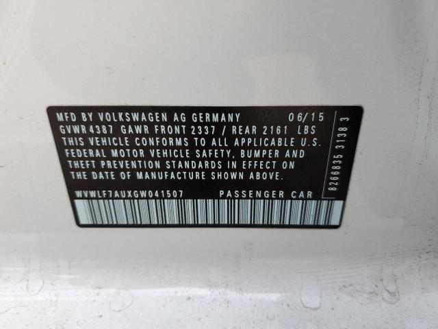 2016 VOLKSWAGEN GOLF R - WVWLF7AUXGW041507