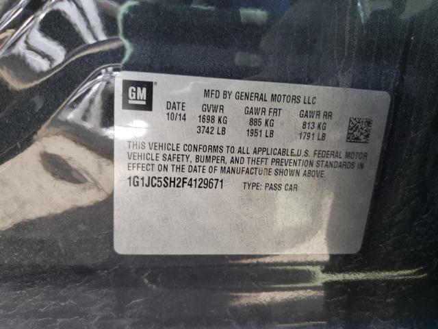 2015 CHEVROLET SONIC LT - 1G1JC5SH2F4129671
