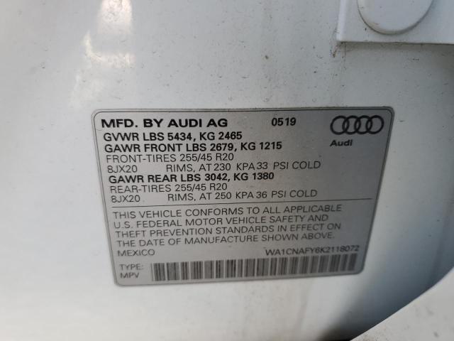 2019 AUDI Q5 PRESTIG - WA1CNAFY6K2118072