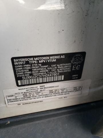 2017 BMW X6 XDRIVE3 - 5UXKU2C37H0X47801