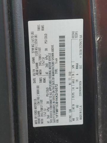 2019 FORD F150 - 1FTMF1CB1KKD10572