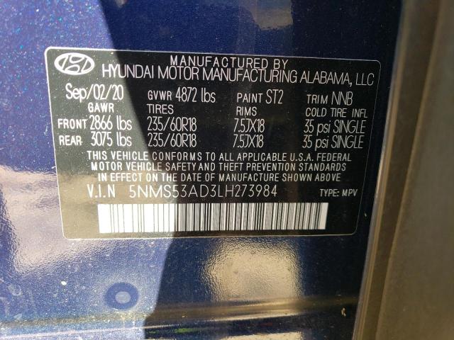 2020 HYUNDAI SANTA FE L - 5NMS53AD3LH273984