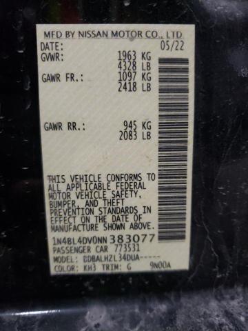 2022 NISSAN ALTIMA SV - 1N4BL4DV0NN383077