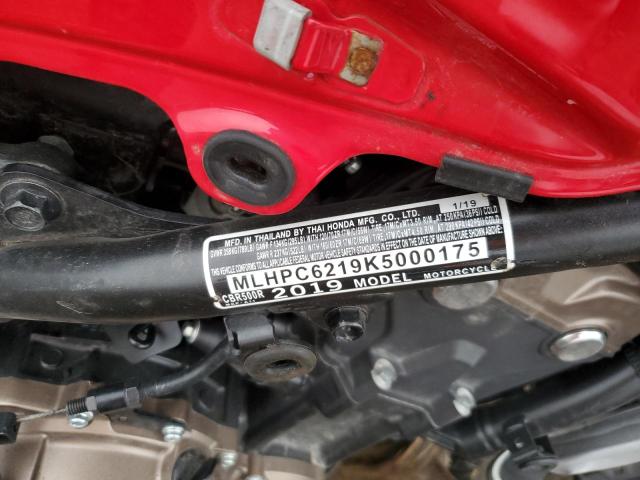 2019 HONDA CBR500 R - MLHPC6219K5000175