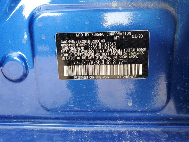 JF1VA2S60L9818172 Subaru Wrx Sti