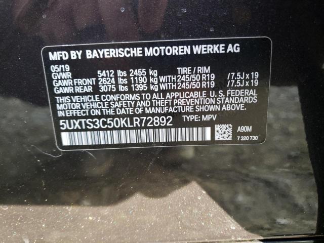 5UXTS3C50KLR72892 2019 BMW X3, photo no. 12