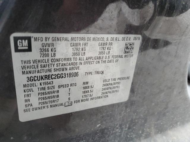 2016 CHEVROLET SLVRD 1500 3GCUKREC2GG318906