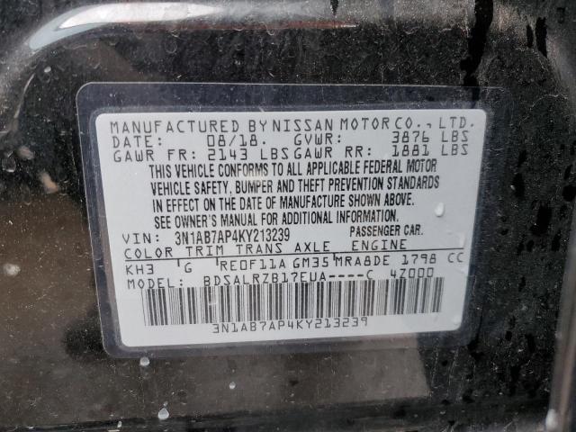 3N1AB7AP4KY213239 Nissan SENTRA S