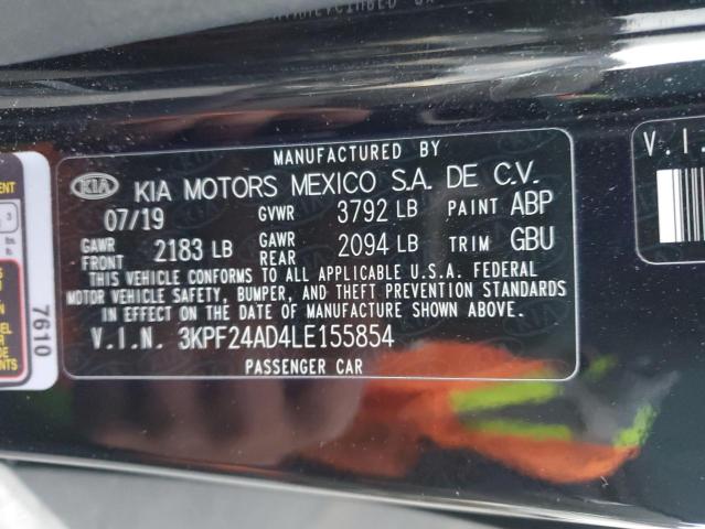 3KPF24AD4LE155854 KIA FORTE FE