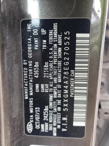 5XXGM4A78EG270525 KIA Optima Lx