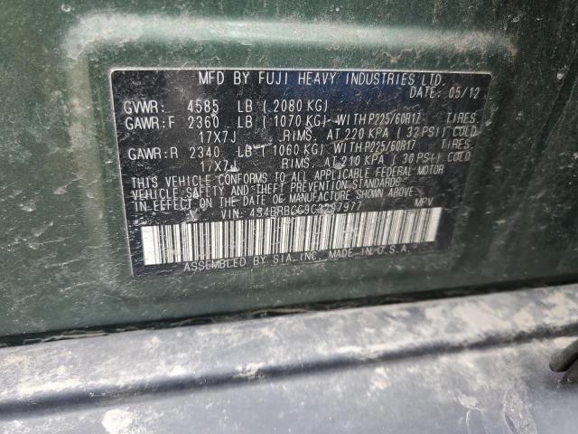 4S4BRBCC9C3297977 Subaru Outback 2.5i Premium